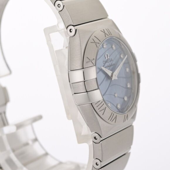 OMEGA Constellation 123.10.27.20.57.001 Blue Diamond White Gold MOP 27mm Watch - Picture 5 of 13